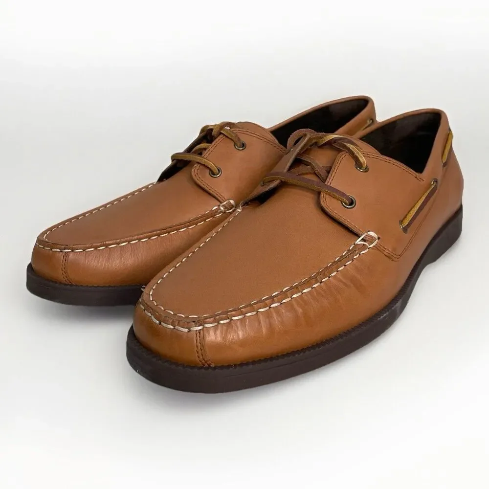 Cole Haan G+ Bowside Boat Shoes Brown Leather Men 13 Casual Office Slip On New
